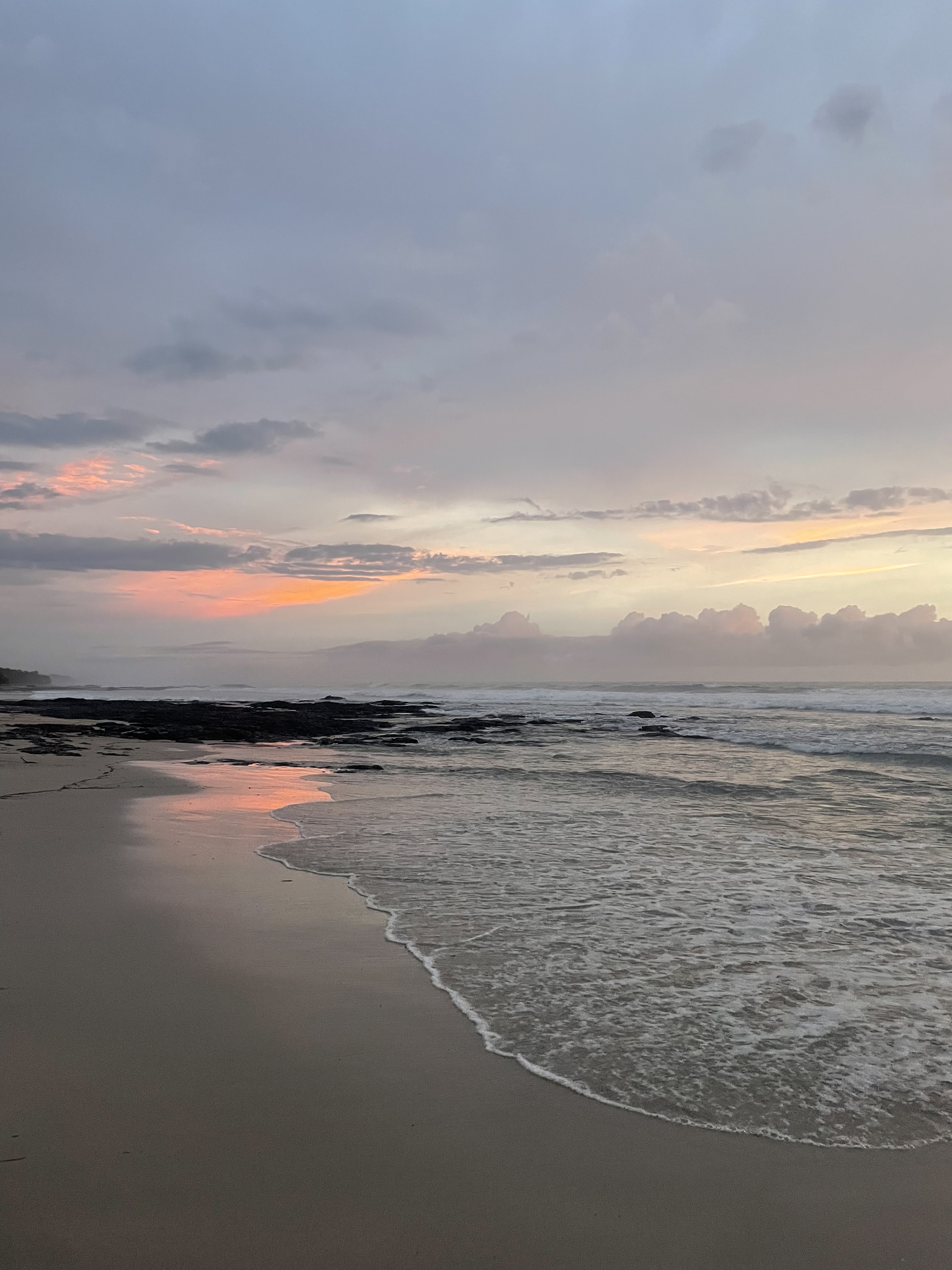 This is Playa Negra in Costa Rica on the Pacific coast. Jules caught the picture right at sunset and was the only one on the beach that evening.